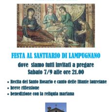 Domenica 8 settembre, festa del Santuario di Lampugnano