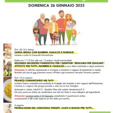 Festa della Famiglia – Domenica 26 gennaio 2025